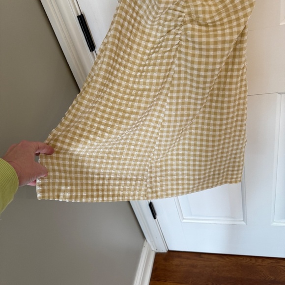 New! GANNI Gingham Check-Print Ruffled Minidress 45247 - Picture 9 of 16